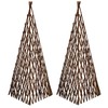MELCHEF Expandable Teepee Willow Fence,Teepee Trellis Pyramid Plant Climbing,Self Standing