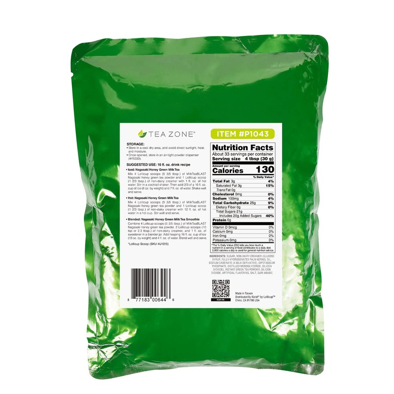 Tea Zone 2.2 lb Milk Tea Blast Nagasaki Savory Honey