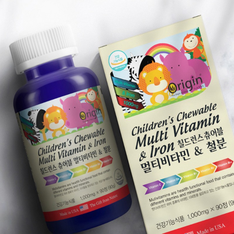 Origin Children's Chewable Multivitamin & Iron 270 Tablets, 9 Month