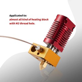 3D Printer Thermistor 100k NTC 3950, M3 Stud Thermistor 100k ntc 3950 Temperature Sensor with 1.3 Meter Extended Cable Wire Use for Ender 3 V2 Pro CR10 and Other 3D Printer Extruder Hotend