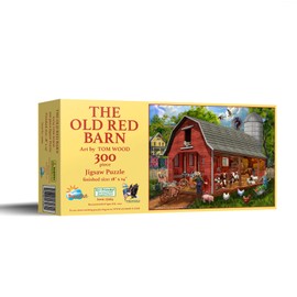 SUNSOUT INC - The Old Red Barn - 300 pc Jigsaw Puzzle by Artist: Tom Wood - Finished Size 18" x 24" - MPN# 23064
