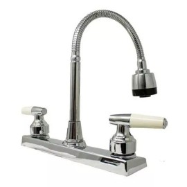 Meer Llave Mezcladora Fregadero Cocina Cuello Flexible 2 Ch. Meer