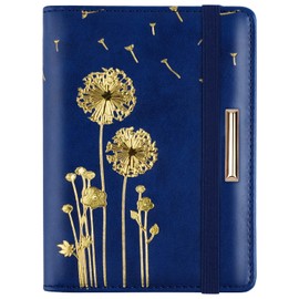 Passport and Vaccine Card Holder,Traveling Passport Cover with CDC Vaccination Card Slot RFID Blocking Passport Wallet for Women and Men, Gold Dandelion