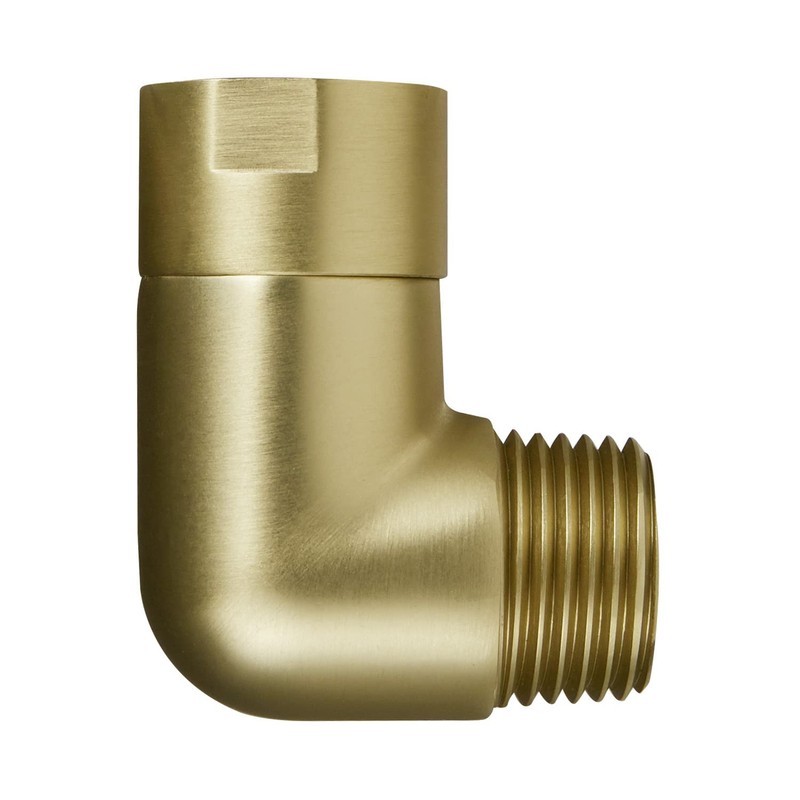 Solid Brass Shower Elbow Adapter for Shower Head, 90 Degree