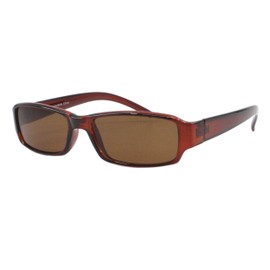 PASTL Small Rectangular Sunglasses Classic Narrow Lens Fashion Frame Brown