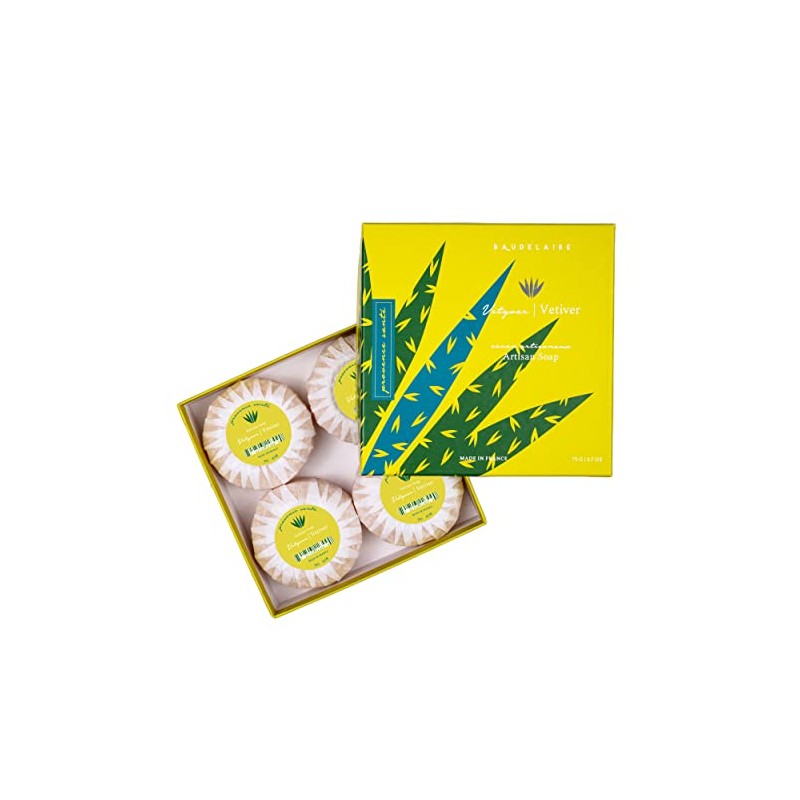 Provence Sante PS Gift Soap Vetiver, 2.7oz 4 Bar Gift