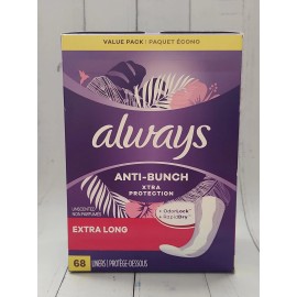 Always Daily Extra Protect Liners, Unscented, Anti-Bunch, 68 Liners