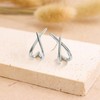 AMLEBE Aretes de Oro 14k para Mujer, Minimalist, Aretes Hipoalergénico