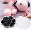 Animal Buttons, Decorative Black 184pcs Artificial Mushroom Domed DIY Plastic