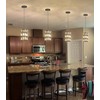 dolria Modern Crystal Chandelier Mini Chandelier Pendant Lighting for Kitchen