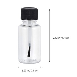 WsjiaboFux 4 Pcs Clear 20ml Empty Refillable Nail Polish Bottles Transparent Glass Nail Varnish Bottles Containers with Brush Cap for Nail Art Nail Polish Nail Art and Polish