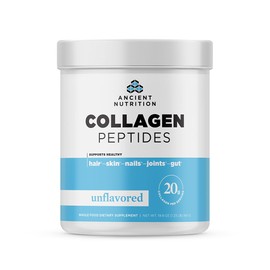 Ancient Nutrition Ancient Nutrition Collagen Peptides, Collagen Peptides Powder, Unflavored Hydrolyzed Collagen, Supports Healthy Skin, Joints, Gut, Keto and Paleo Friendly, 28 Servings, 20g Collagen per Serving