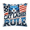 CafePress Cat Ladies Rule Square Pillow, Decorative Accent Pillow Woven
