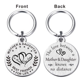 MXRSDF Mother Daughter Keychain - Christmas Birthday Mothers Day Gift from Daughter to Mom