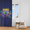 YongFoto 117x229cm Video Game Curtains for Gaming Room Fluorescence Gamepad