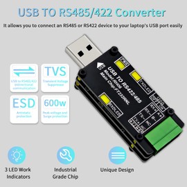 Jhoinrch USB to RS485 RS422 Converter Adapter