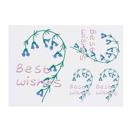 Azeeda 4 x 'Beste Wünsche senden' Temporäre Tattoos - Wasserfest, Hautfreundlich & Ungiftig · Transfers in Verschiedenen Größen (TO00075884)