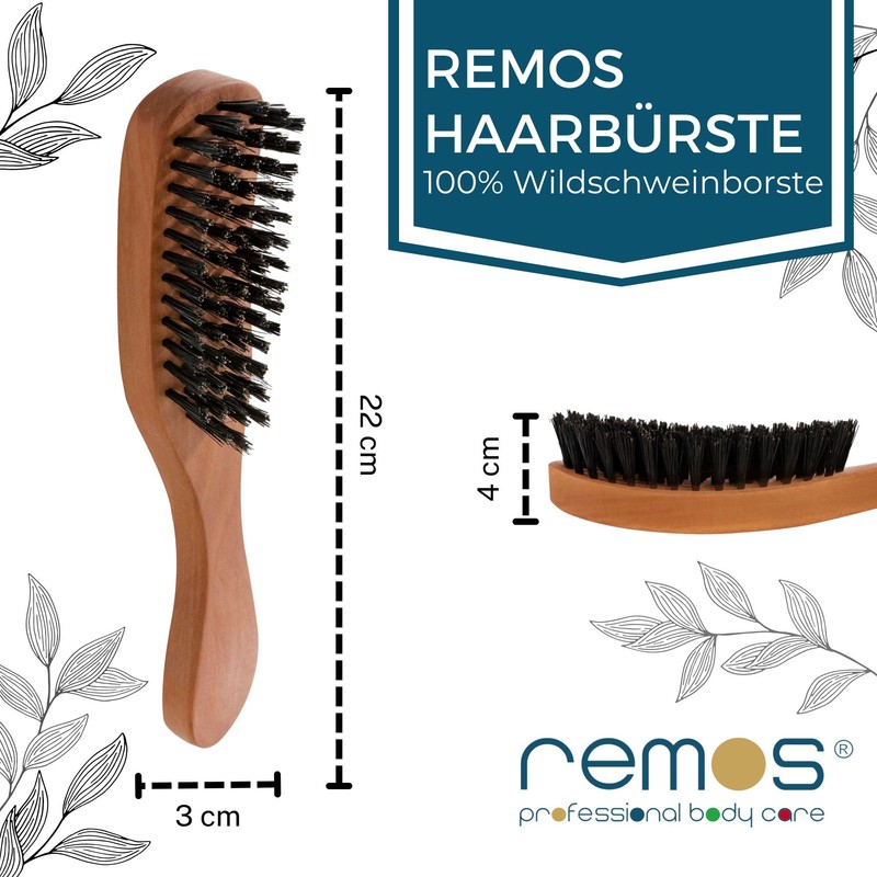 Remos Boar Bristle Hair Brush