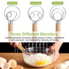 JNWYH 3 Pieces Danish Whisk, Wooden Danish Dough Whisk with