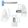 Jamiikury 30pcs White Shelf Pegs, 6mm Plastic Shelf Pins Shelf