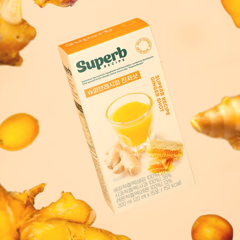 Superb recipe Ginger Shot 15 Sticks (15-day supply) - Superb