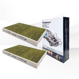 2 PACK FreshenOPT (F-3206C-2) Cabin Air Filter, Effective Filtration with Optimized Airflow, Fit for Q5 Q7 Q8 RS5 A4 A5 A6 Macan Cayenne OE 4M0819439 (2)
