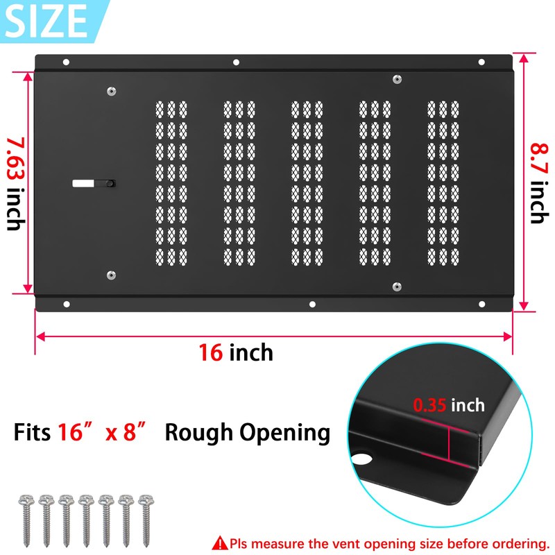 Crawl Space Vent Cover,Foundation Vent Cover with Damper and Screen