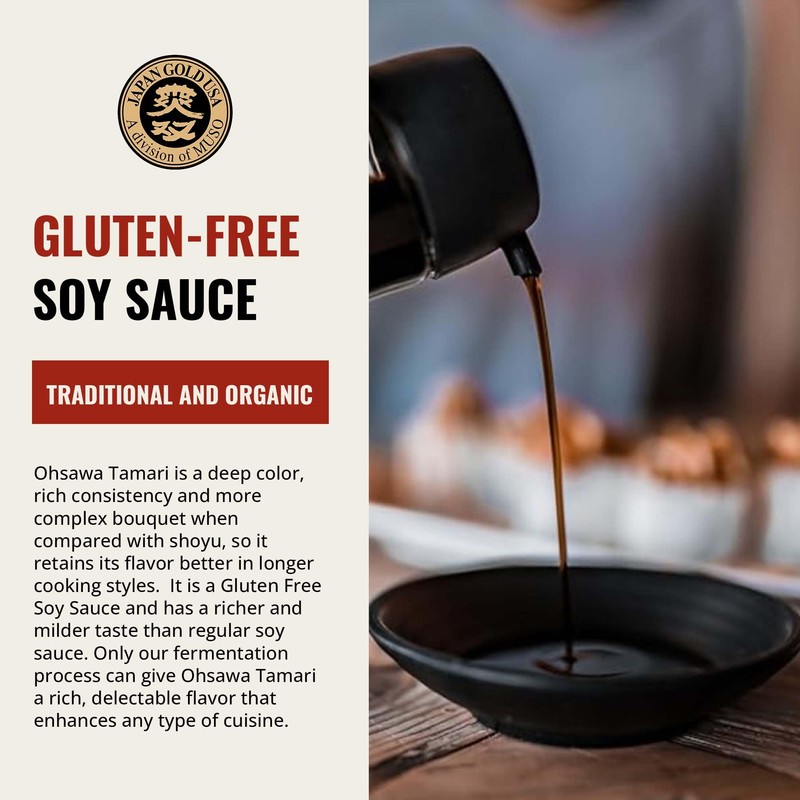 Ohsawa - Wheat-Free Tamari Soy Sauce - Traditionally Brewed, Gluten-Free,