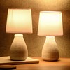 BRUBAKER Table Lamp Bedside Lamp 28 cm White Ceramic Lamp