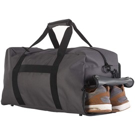 Xcase Sports & Travel Bag, 4 Outer Compartments, Dirty Laundry/Shoe Compartment, 40L (Suitcase with Shoe Compartment, Shoulder Bag, Sports Bag, Waterproof Bags), gray