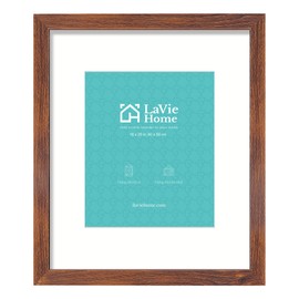 LaVie Home 16x20 Picture Frame Brown Poster Frame,Display Pictures 11x14 with Mat or 16x20 Without Mat, Stable and Sturdy Frame and Polished Plexiglass, Horizontal and Vertical Format of The Walls
