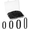 120 Pcs Black Wide Rubber Bands,4 Sizes Heavy Duty Thickened
