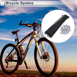 RATCHROLL 1 Set Universal Bicycle Spokes 13G 130mm Length Bike Wheel Spokes Nipple Black 45 Steel
