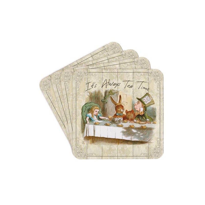 Set of 4 Coasters - Alice's Adventures in Wonderland -
