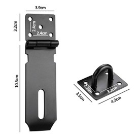 Padlock Hasp Kit 4 Inch Hasp & Staple Door Padlock Hasp, Shed Door Latch Hasp with Padlock and Screws Stainless Steel Shed Locks, for Exterior Doors Window Shed Wardrobe Cabinet Outdoor Door