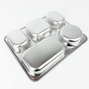 304 stainless steel 5-piece lid adult food plate / 304