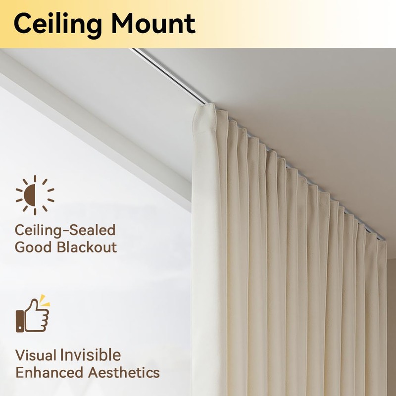 FELIDESIGN Curtain Track, Ceiling Curtain Track for Room Divider, Ceiling
