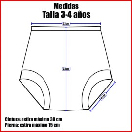 Calzón Entrenador De Tela 100 Algodón Pack 4 Piezas Niño                                                                                              