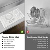 Large Stone Dish Drying Mats for Kitchen Counter, 28"(L)×16"(W) Marble-Pattern,