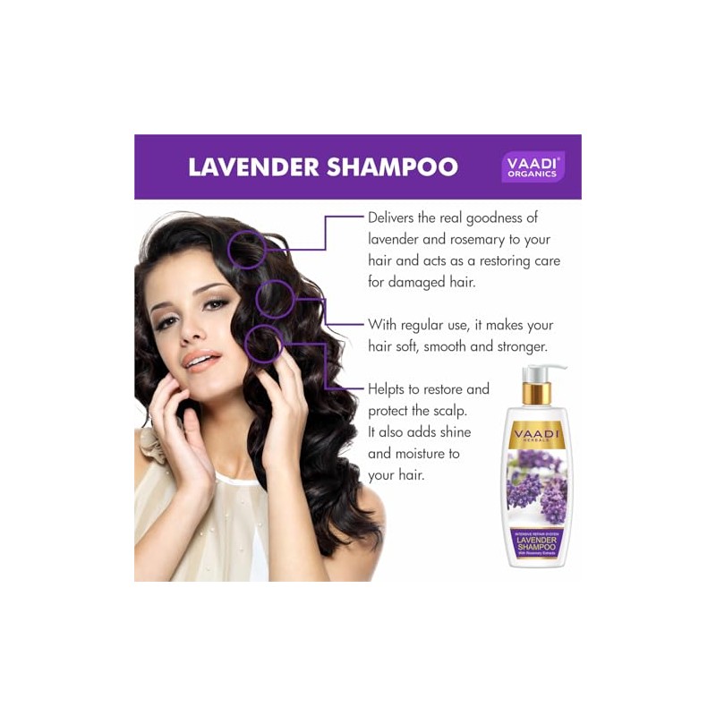 Lavender with Rosemary Extract Shampoo - Intensive Repair Shampoo -