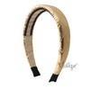 Gold Quilted Squares Headband Solid Hair band for Women and