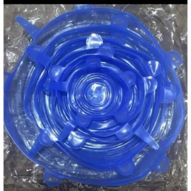 Kitchen 6 pcs / 1 Pack Stretch Lids, Food Grade, Reusable Durable Food Storage Covers