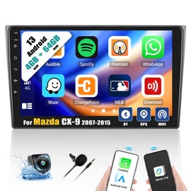 [4+64G] 8-Core Android 13 Car Stereo for Mazda CX-9 2007-2015 with Apple Carplay&Android Auto,10.1 Inch Car Radio with Mirror Link Bluetooth FM/RDS WiFi GPS Navigation SWC Dual USB+AHD Backup Camera