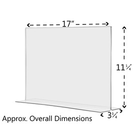 Marketing Holders 17"W x 11"H Poster Frame Letter Notice Event Sign Holder Value Pack of 6 Display Stand Double Sided Bottom Loading Menu Pricing Deli Table Tent Countertop Expo