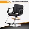 Barber Chair, Hydraulic Hair Salon Chair with Heavy Duty Pump,