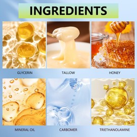 Tallow and Honey Balm - Beef Tallow Skin Care - Beef tallow Moisturiser - Hydrating Tallow Cream for Dry Skin - Nourishing Face & Body Moisturizer for Day & Night Skincare, Smooth Rough Skin, 60g