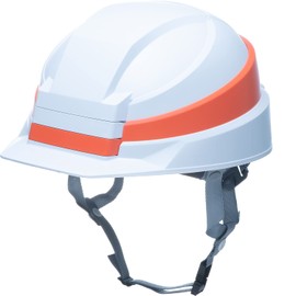 DIC Plastic Folding Helmet IZANO2 White/Orange Line