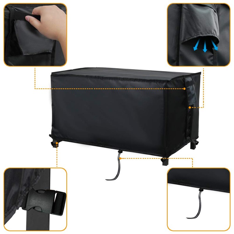 Fire Pit Cover Rectangular, 44 Inch Waterproof Firepit Covers Rectangular,