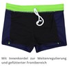 Aquarti Boys' Swimming Trunks with Side Piping, 024 Dark Blue/Green