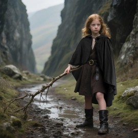 JEGERMIG Kids Medieval Hooded Cape Renaissance Cosplay Cloak Wizard Costume 4'7"-5'3"